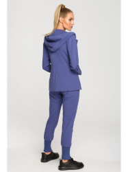 M691 Hooded blazer with single button - indigo