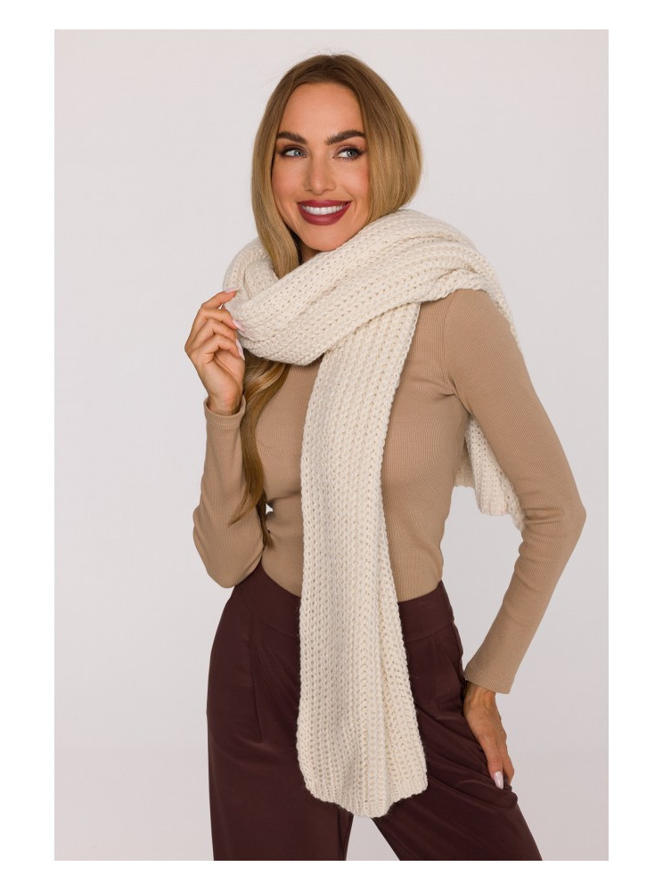 M896 Riešutinės tekstūros šalikas - nebalinta