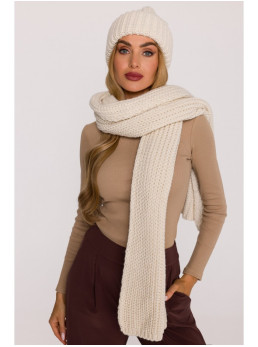 M896 Riešutinės tekstūros šalikas - nebalinta