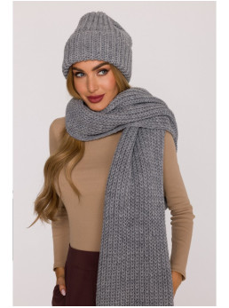 M896 Riešutinis šalikas - pilka