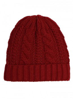 M897 Ryto vilnos kepurė su pynėmis - kaštoninė