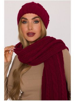 M897 Raštuota kepurė su pynėmis - kaštoninė