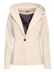 M691 Hooded blazer with single button - sandy