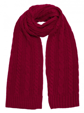 M898 Burgundiškas pynių rašto šalikas - kaštoninė