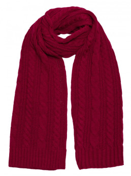 M898 Burgundiškas pynių rašto šalikas - kaštoninė