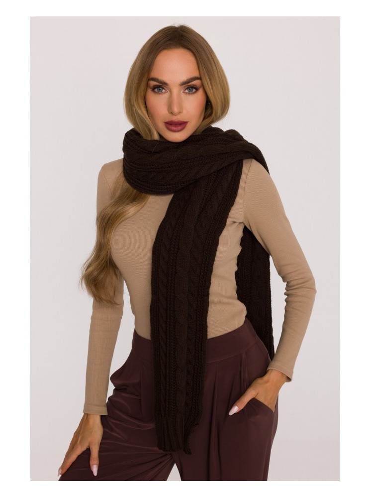 M898 Rudas pynių rašto šalikas - ruda