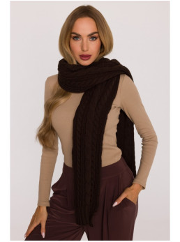 M898 Rudas pynių rašto šalikas - ruda