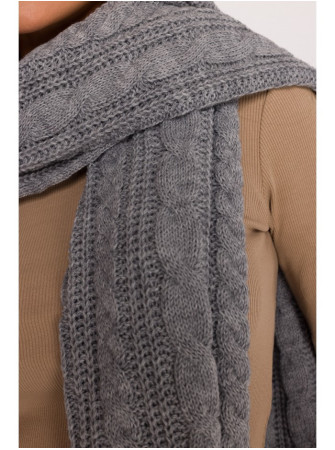 M898 Pintas šalikas su raštais - pilka