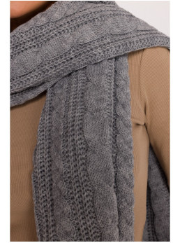 M898 Pintas šalikas su raštais - pilka