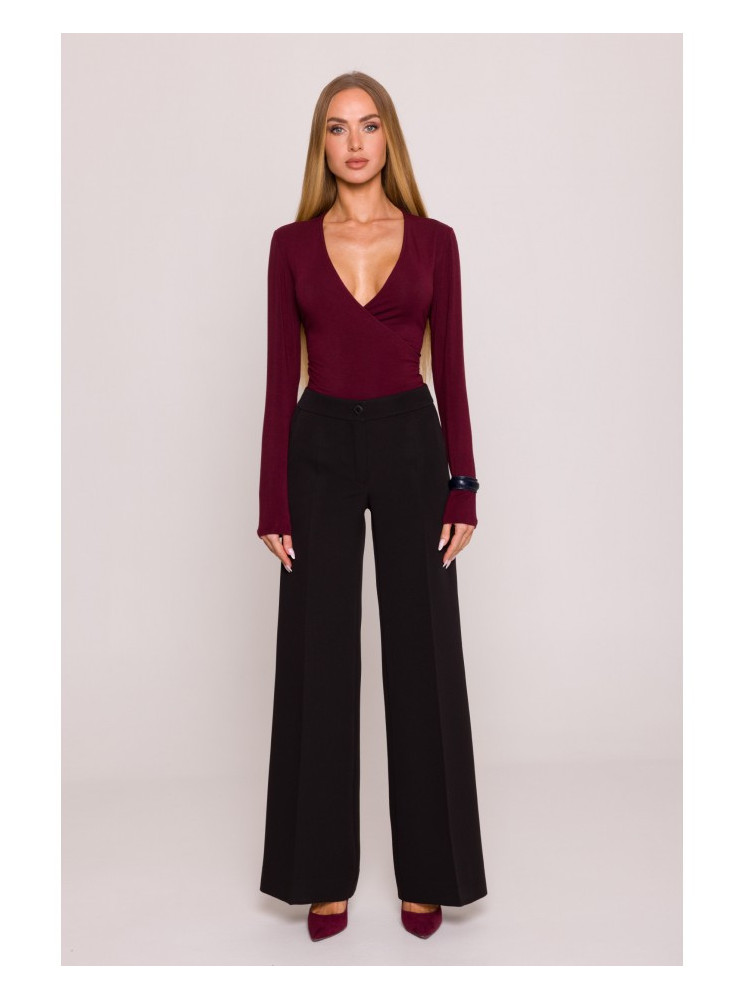 M875 Plačios kelnės - juoda