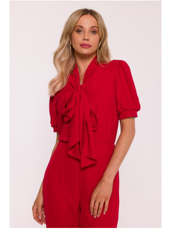 S421 Kombinezonas su raišteliu-kaspinu - raudona