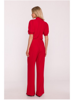 S421 Kombinezonas su raišteliu-kaspinu - raudona