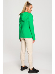 M691 Hooded blazer with single button - green