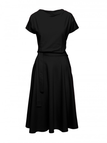B067 Flared dress - black