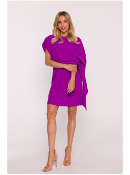 S423 Suknelė su apsiaustu - levandų