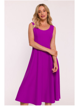 S424 Priglundanti ir platėjanti suknelė - levandų