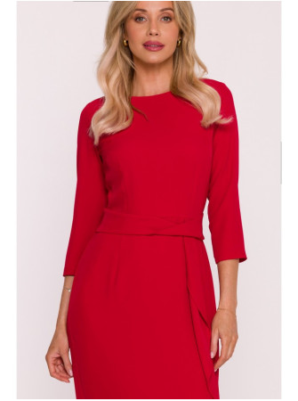 S425 Sukurknelė su raukiniais - raudona