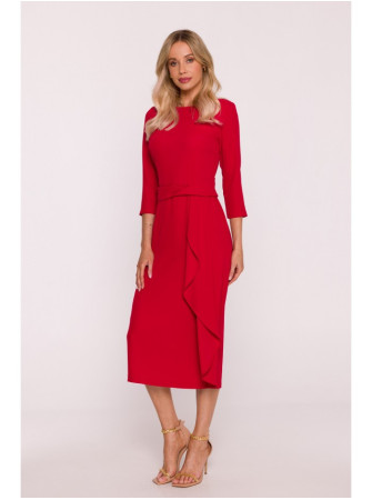 S425 Sukurknelė su raukiniais - raudona