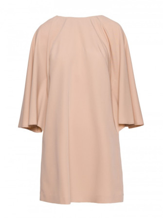 S426 Mini suknelė su šikšnosparnio rankovėmis - smėlio