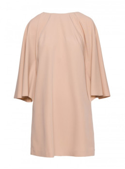 S426 Mini suknelė su šikšnosparnio rankovėmis - smėlio