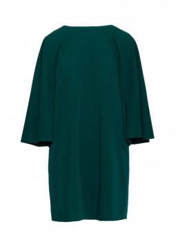 S426 Mini suknelė su šikšnosparnio tipo rankovėmis - žalia