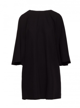S426 Mini suknelė su šikšnosparnio rankovėmis - juoda
