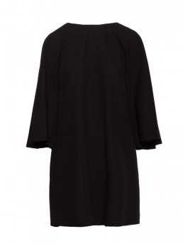 S426 Mini suknelė su šikšnosparnio rankovėmis - juoda