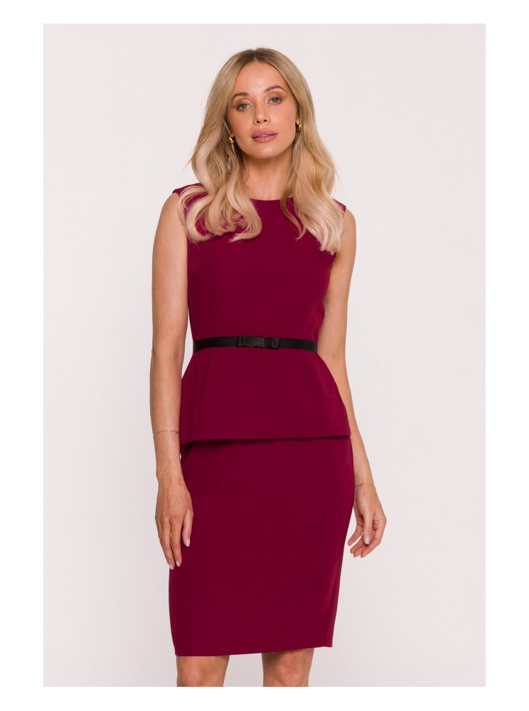 S427 Baskinė suknelė - kaštoninė