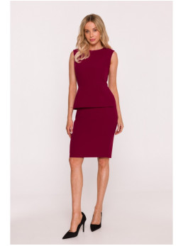 S427 Baskinė suknelė - kaštoninė