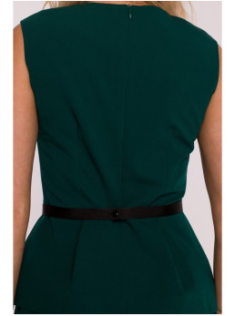 S427 Žalias suknelė su baskute - žalia