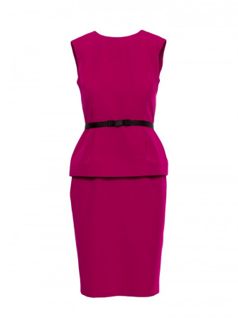 S427 Sukurta siluetuota suknelė - slyvų