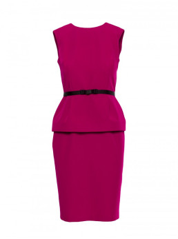 S427 Sukurta siluetuota suknelė - slyvų