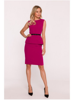 S427 Sukurta liemenė su baskute - slyvų