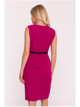 S427 Sukurta siluetuota suknelė - slyvų