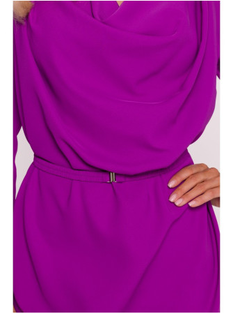 S428 Suknelė su krentančia apykakle - levandų