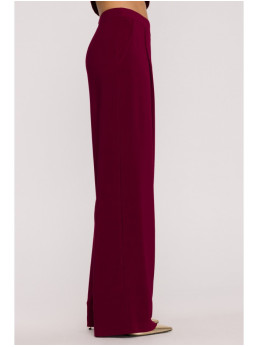 M890 Derinys: marškinėliai su raukiniais ir plačios kelnės - kaštoninė