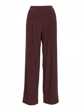 M890 Komplektas: rauktas viršus ir plačios kelnės - ruda