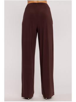 M890 Komplektas: raukinių palaidinė ir plačios kelnės - ruda