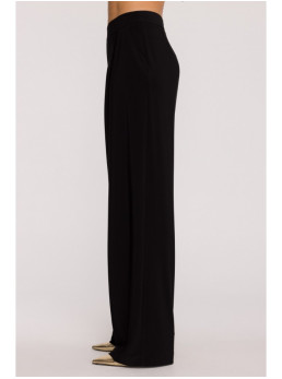 M890 Komplektas: raukinių palaidinė ir plačios kelnės - juoda