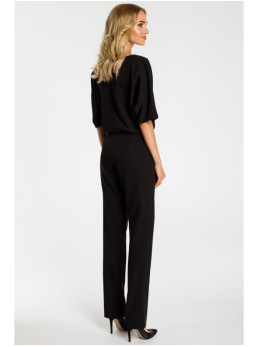 M334 Kombinezonas kimono rankovėmis - juoda