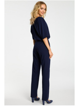 M334 Kombinezonas kimono rankovėmis - tamsiai mėlyna