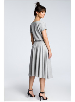 B067 Plazdančio silueto suknelė - pilka