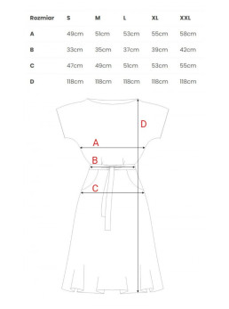 B067 Plazdančio silueto suknelė - raudona