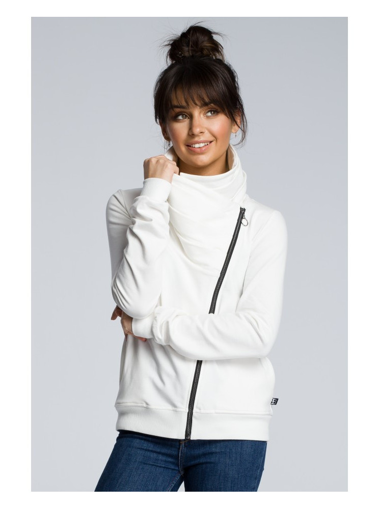 B071 Džemperis su užtrauktuku - nebalinta