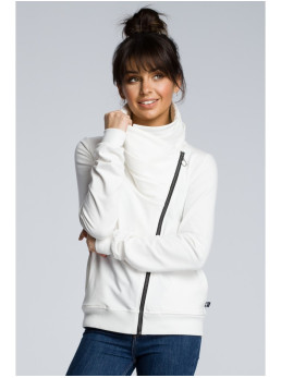 B071 Džemperis su užtrauktuku - nebalinta