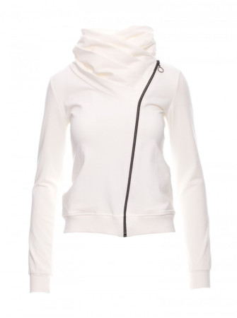 B071 Džemperis su užtrauktuku - nebalinta