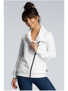 B071 Džemperis su užtrauktuku - nebalinta