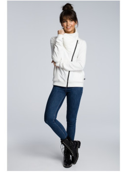 B071 Džemperis su užtrauktuku - nebalinta