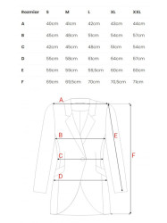 M701 Single button blazer with asymmetrical pockets - navy blue