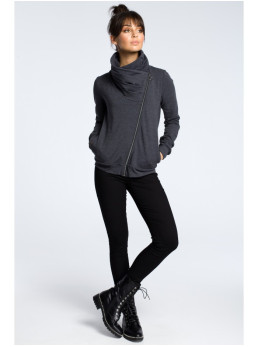 B071 Užtrauktuku užsegamas džemperis - grafito